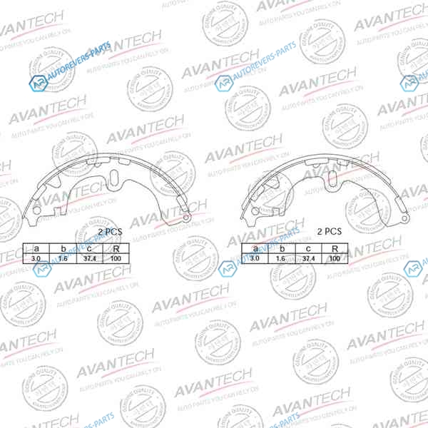 AVS0101 Колодки тормозные барабанные AVANTECH