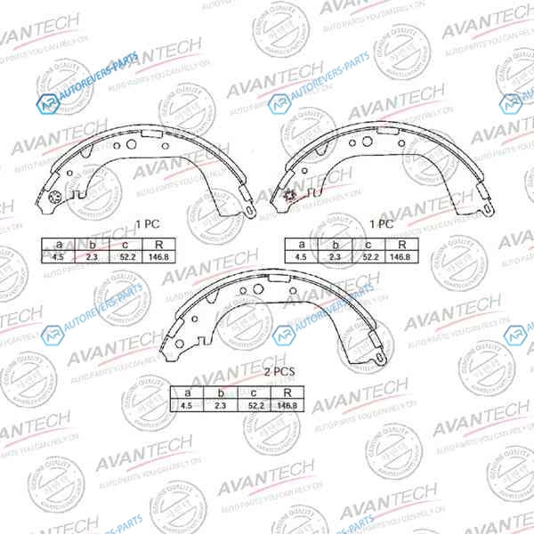 AVS0104 Колодки тормозные барабанные AVANTECH