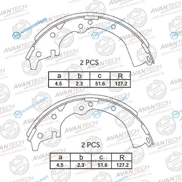 AVS0107 Колодки тормозные барабанные AVANTECH