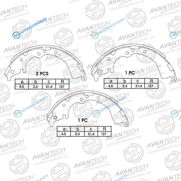 AVS0113 Колодки тормозные барабанные AVANTECH