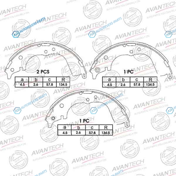 AVS0115 Колодки тормозные барабанные AVANTECH