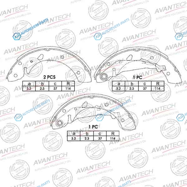 AVS0116 Колодки тормозные барабанные AVANTECH