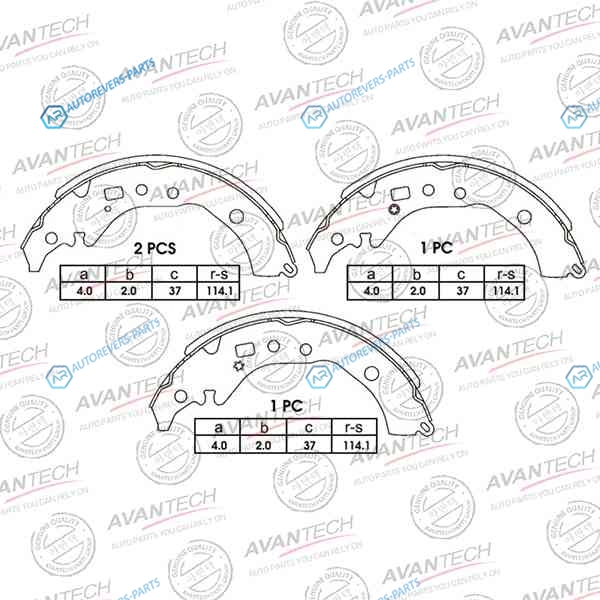 AVS0120 Колодки тормозные барабанные AVANTECH