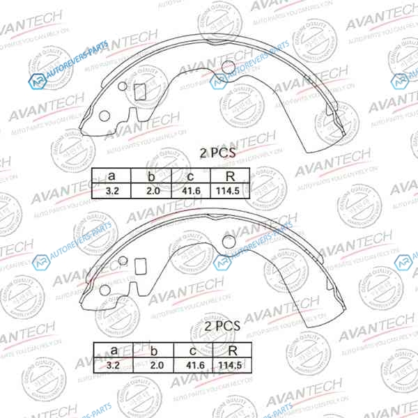 AVS0201 Колодки тормозные барабанные AVANTECH