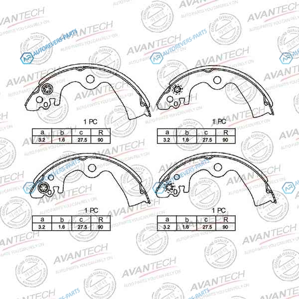 AVS0207 Колодки тормозные барабанные AVANTECH