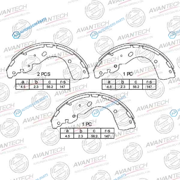 AVS0209 Колодки тормозные барабанные AVANTECH