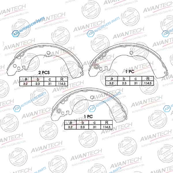 AVS0501 Колодки тормозные барабанные AVANTECH