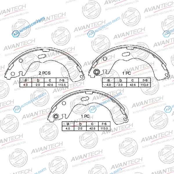 AVS0403 Колодки тормозные барабанные AVANTECH