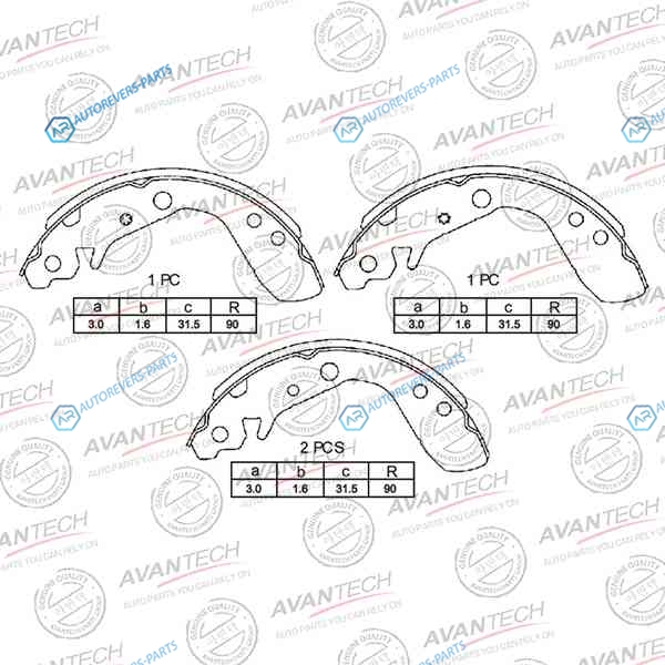 AVS0302 Колодки тормозные барабанные AVANTECH