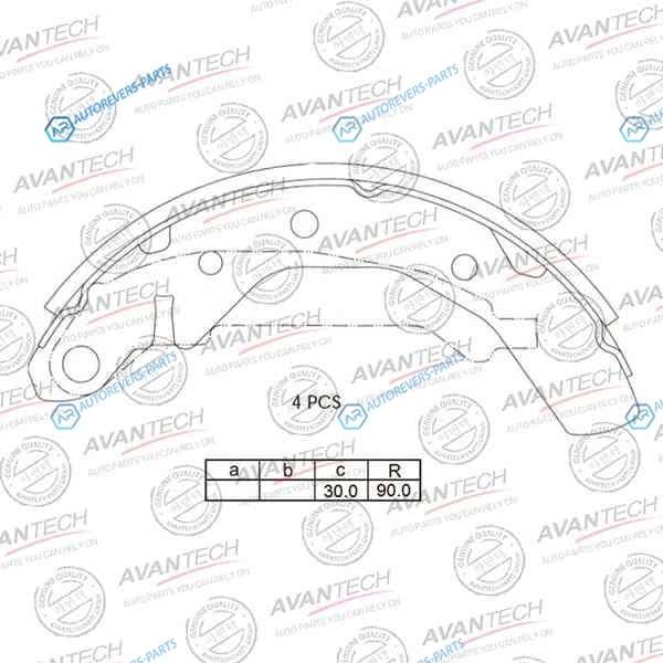 AVS1302 Колодки тормозные барабанные AVANTECH