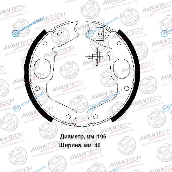 AVS0503 Колодки тормозные барабанные AVANTECH