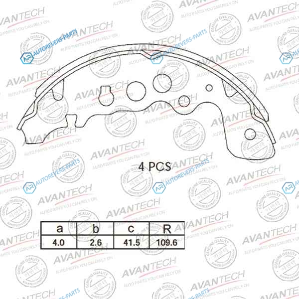 AVS0701 Колодки тормозные барабанные AVANTECH