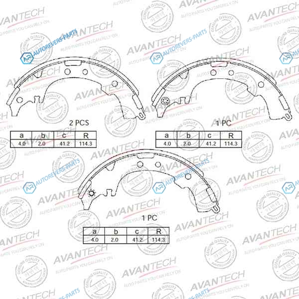 AVS0105 Колодки тормозные барабанные AVANTECH