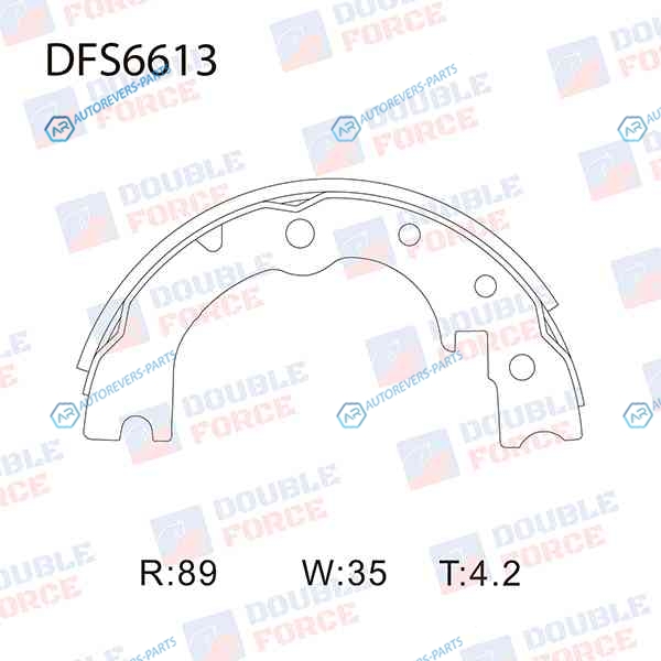 DFS6613 Колодки ручного тормоза Double Force