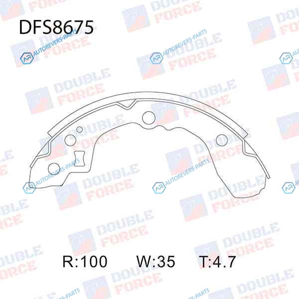 DFS8675 Колодки тормозные барабанные Double Force