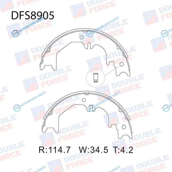 DFS8905 Колодки ручного тормоза Double Force