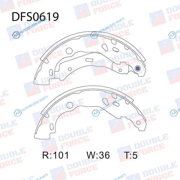DFS0619 Колодки тормозные барабанные Double Force