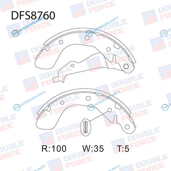 DFS8760 Колодки тормозные барабанные Double Force