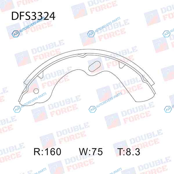 DFS3324 Колодки тормозные барабанные Double Force