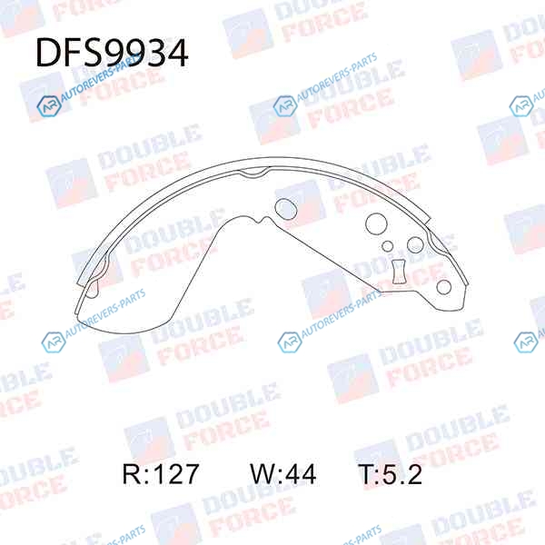 DFS9934 Колодки тормозные барабанные Double Force