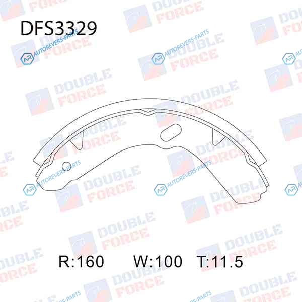 DFS3329 Колодки тормозные барабанные Double Force