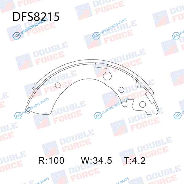 DFS8215 Колодки тормозные барабанные Double Force