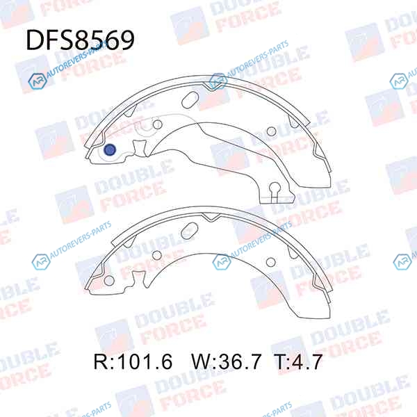 DFS8569 Колодки тормозные барабанные Double Force