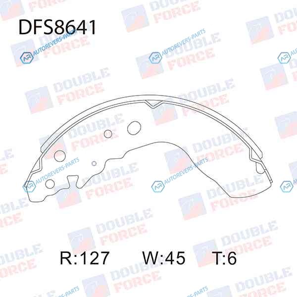 DFS8641 Колодки тормозные барабанные Double Force