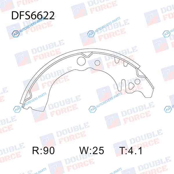 DFS6622 Колодки тормозные барабанные Double Force