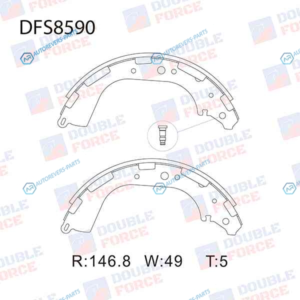 DFS8590 Колодки тормозные барабанные Double Force