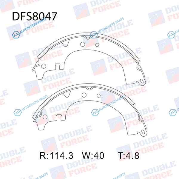 DFS8047 Колодки тормозные барабанные Double Force