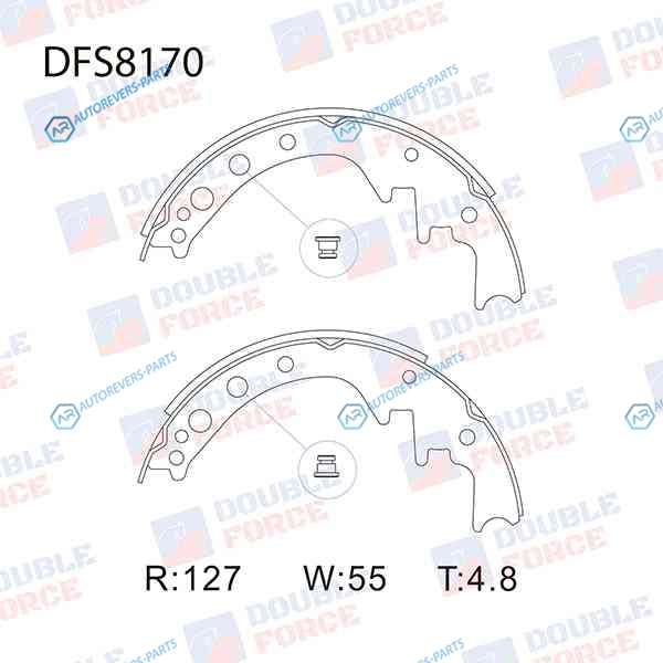 DFS8170 Колодки тормозные барабанные Double Force