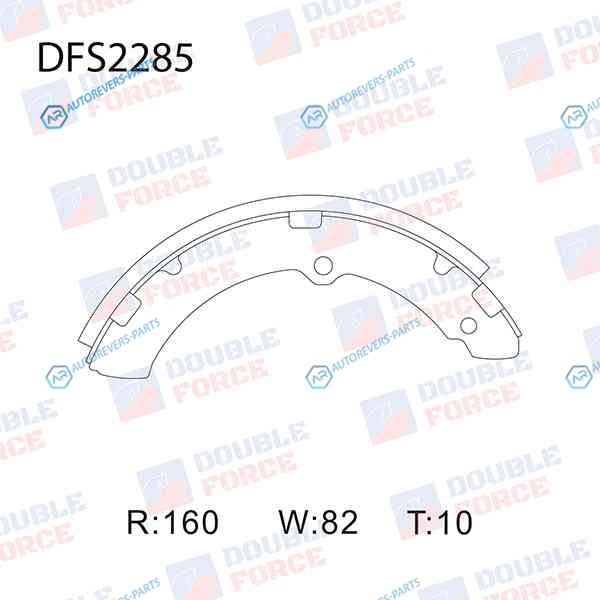 DFS2285 Колодки тормозные барабанные Double Force