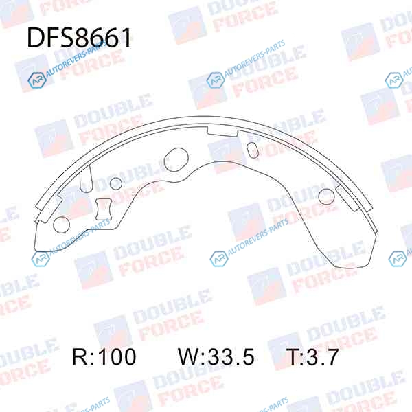 DFS8661 Колодки тормозные барабанные Double Force