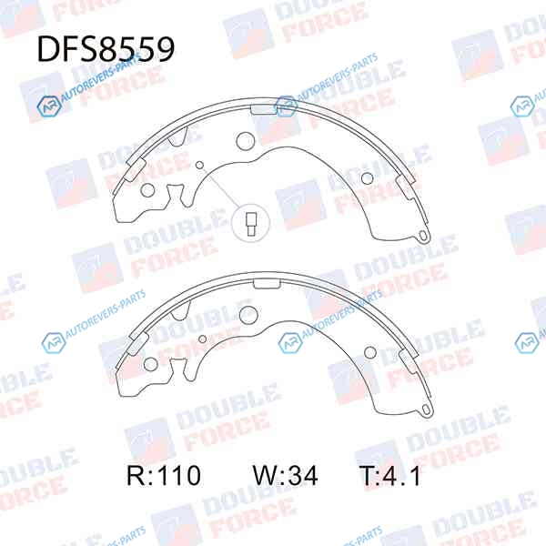 DFS8559 Колодки тормозные барабанные Double Force