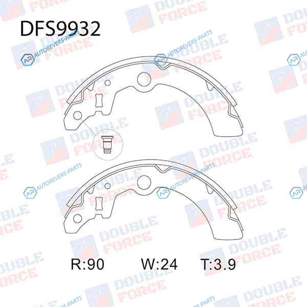 DFS9932 Колодки тормозные барабанные Double Force