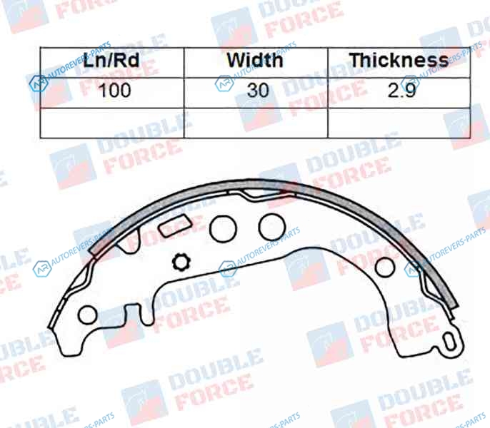 DFS8673 Колодки тормозные барабанные Double Force