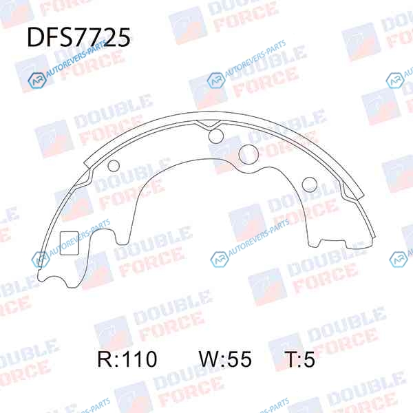 DFS7725 Колодки тормозные барабанные Double Force