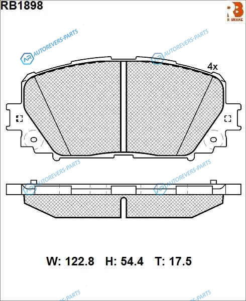 RB1898 Дисковые тормозные колодки R BRAKE