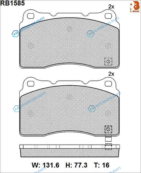 RB1585 Дисковые тормозные колодки R BRAKE