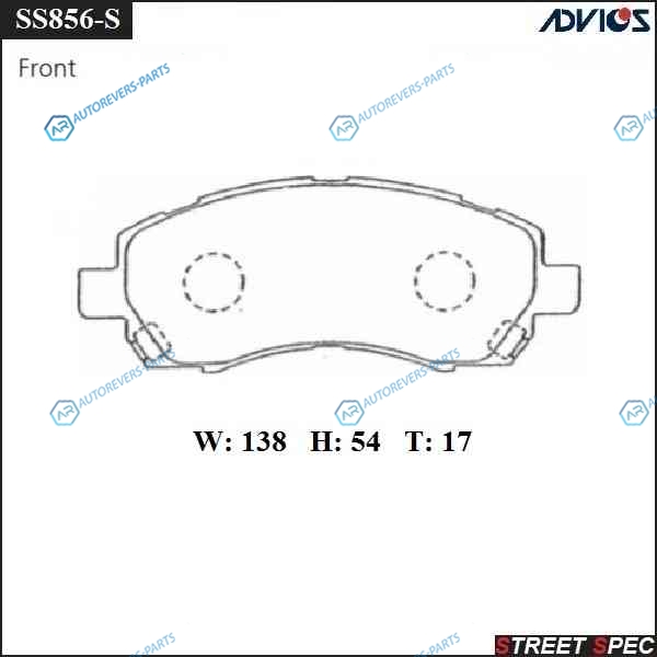 SS856-S Спортивные тормозные колодки ADVICSSEI