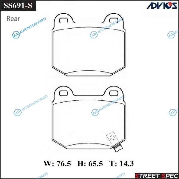 SS691-S Спортивные тормозные колодки ADVICSSEI