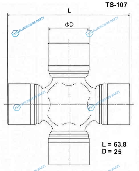 TS-107 Крестовина карданного вала TOYO