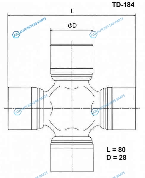 TD-184 Крестовина карданного вала TOYO