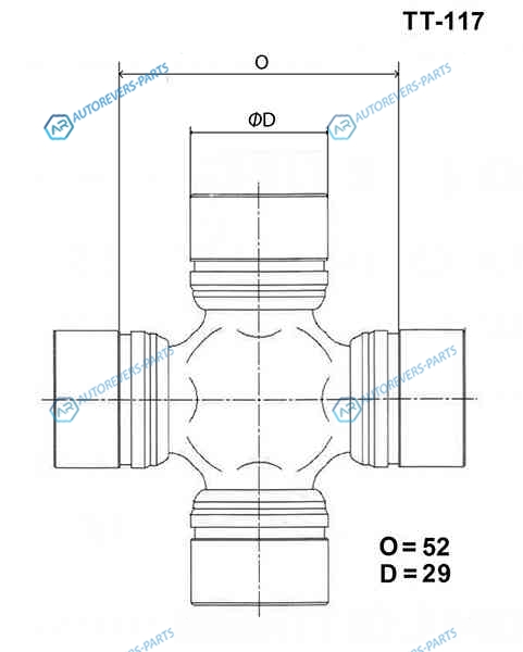 TT-117 Крестовина карданного вала TOYO