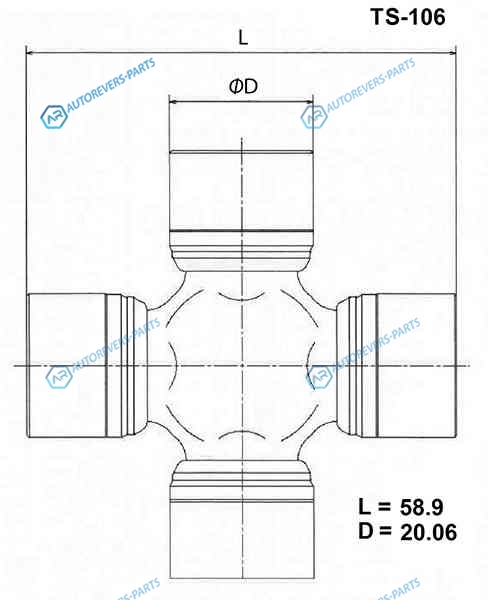 TS-106 Крестовина карданного вала TOYO