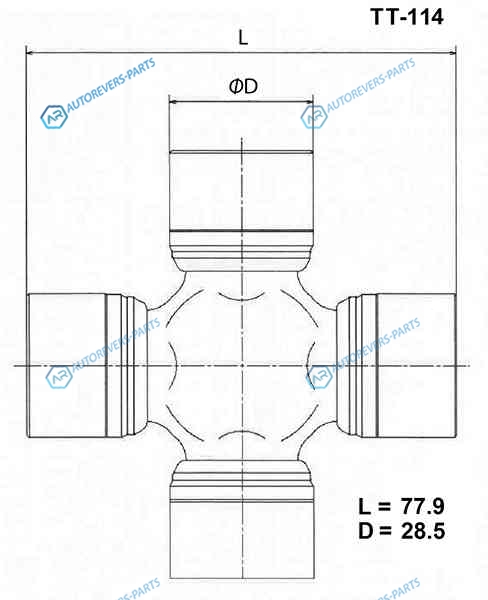 TT-114 Крестовина карданного вала TOYO