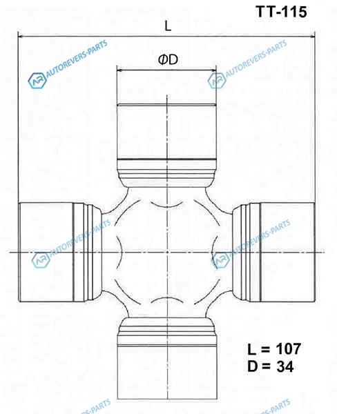 TT-115 Крестовина карданного вала TOYO
