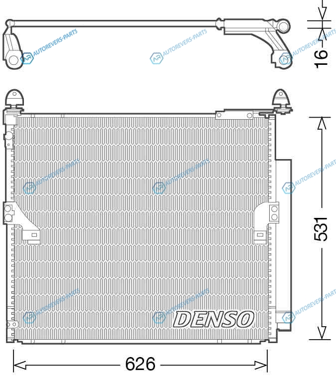 DCN50038 Радиатор кондиционера DENSO