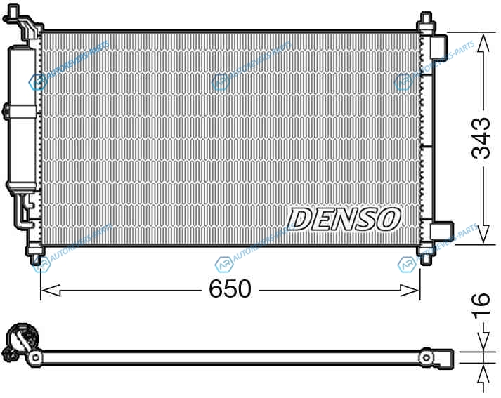 DCN46020 Радиатор кондиционера DENSO